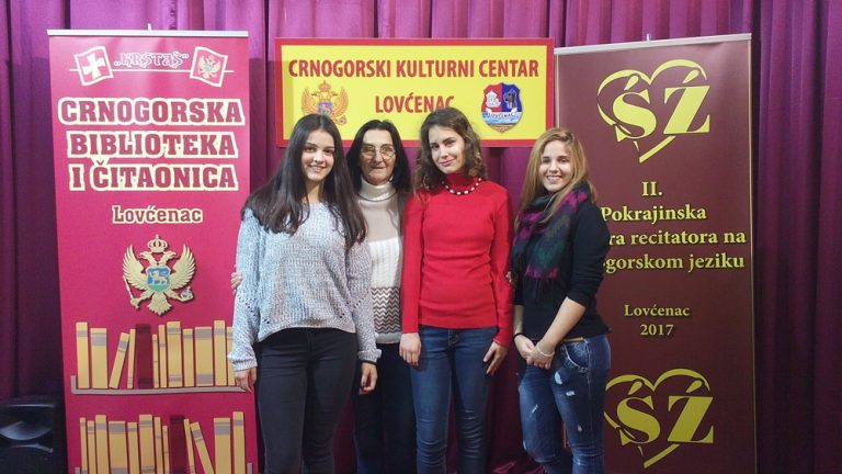 Успех гимназијалки на Другој покрајинској смотри рецитовања на црногорском језику у Ловћенцу