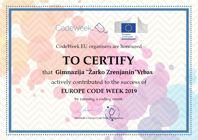 Code Week 2019 – Играјте се са нама